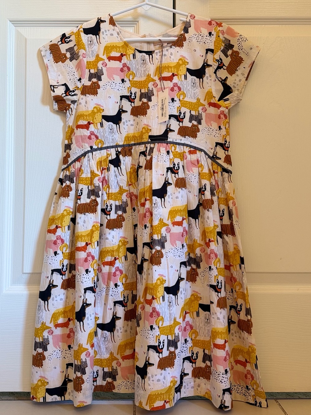NWT Pink Chicken Girls Dog print Dress size 12